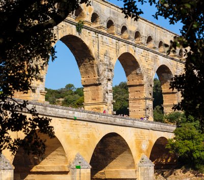 Pont du Gard, Roman Aqueduct, France by Unbekannt Unbekannt
